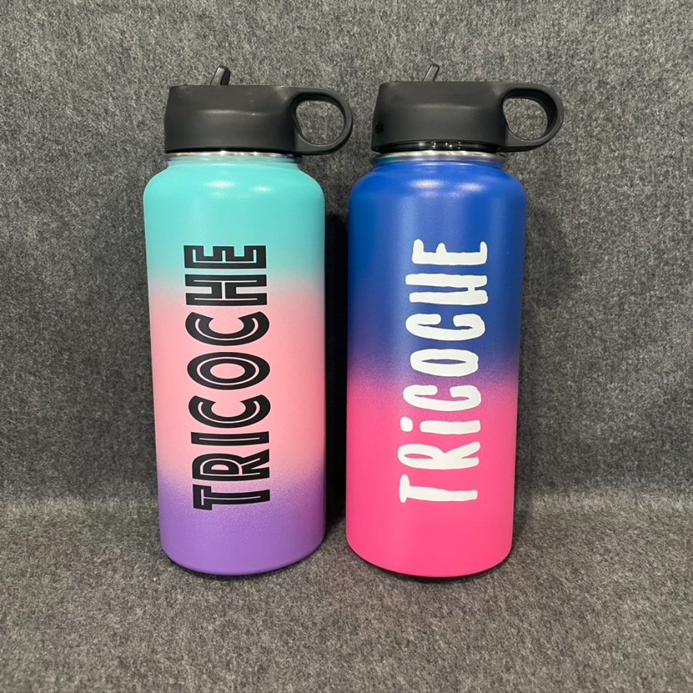 Insulated water bottle 40oz straw lid